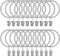 Lansian 20pcs Rustproof Drapery Matte Stainless Steel Metal Curtain Rings with Clips,Tension Curtain Hangers Clips, Decorative Curtain Rod Window,...