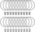 Lansian 20pcs Rustproof Drapery Matte Stainless Steel Metal Curtain Rings with Clips,Tension Curtain Hangers Clips, Decorative Curtain Rod Window,...