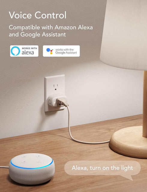 Smart Plug Work with Alexa and Google Home Nooie,Smart Alexa Plug Mini Bluetooth Smart Life&Tuya, Smart Outlet Plug Voice Control, WiFi Plug, Ench...