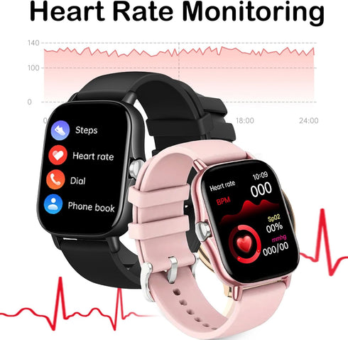 Smart Watch, 1.81" Upgraded Full Touchscreen Smart Watch for Android iPhones with Heart Rate Blood Pressure Monitor, Multiple Sports Fitness Track...