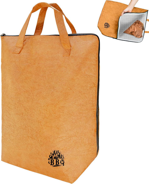 BBQ Blanket for Resting Meat, Reusable Insulated Meat Resting Bag with Zipper & Handle, BBQ Resting Blanket for Outdoor BBQ, Grilling, and Smokers...