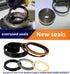 1543273C1/G109423 Hydraulic Cylinders Seal Kit Fits for Case Backhoe Loader Cylinder Universal Repair Packings (Rod 2” & Bore 4”) 10 PCS/Kit...