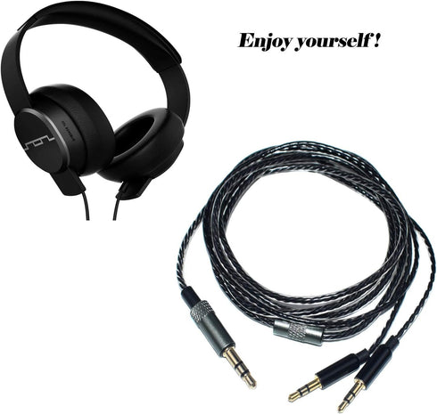 Sqrmekoko OFC Upgrade Audio Cable Cord for Sol Republic Master Tracks HD V8 V10 V12 X3 Headphone (Black)...