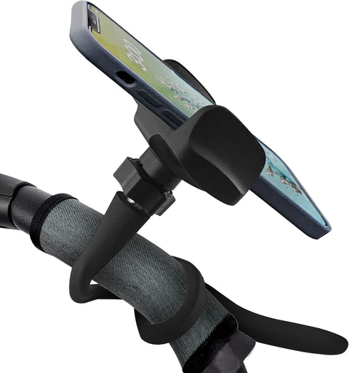 Flexible and Adjustable Gooseneck Phone Holder for Car, Stroller, Treadmill, Shopping Cart, Bike, Boat, Golf Cart - iPhone Holder for Desk, Bed - ...