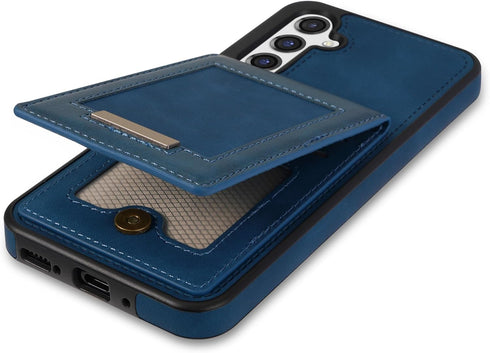 Asuwish Phone Case for Samsung Galaxy S23 FE 5G Wallet Cell Cover with Tempered Glass Screen Protector and RFID Slim Credit Card Holder Slot Stand...