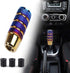 Shift Knob, 3.78" Aluminum Weighted Car Gear Shift Manual knobs with 3 Threaded Adapters M8 M10 M12 Fit Universal Manual Transmission Vehicle (Bur...