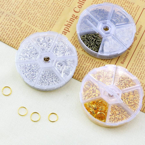 Split Rings Kit, 2070 PCS Double Loops Split Jump Ring with Split Ring Pliers, Mini Metal Ring Connectors 4mm to12mm for Jewelry Making and DIY Cr...