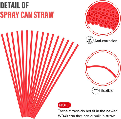 Hotop 100 Pieces Spray Can Straw 7.87" Plastic Replacement Spray Can Extension Straw...
