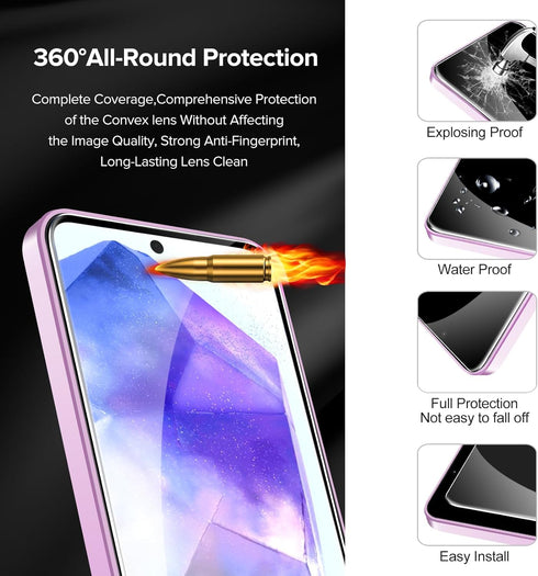 ivoler 2 Pack Screen Protector for Samsung Galaxy A35 5G 2024 Released/Samsung Galaxy A55 5G 2024 Released with Tempered Glass with Transparent HD...