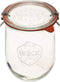 Weck Tulip Jar - Sour Dough Starter Jars for Sourdough - 1 x WECK 745 Large Clear Jar with Wide Mouth - 1 Liter Includes Glass Lid, rubber seal an...