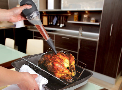 Dexas Fill-A-Baster Refillable Basting Bulb and Brush, Gray, GB3-432...