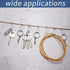 120 Pieces Curtain Track Hooks Metal Drapes Curtain Wire Hooks Stainless Steel Small S Hangers for Ceiling Track...