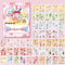 Kawaii Washi Stickers Set (50 Sheets) Cute Girl Pets Sweet Food Drink Adhesive Label Decorative Sticker for Scrapbooking Journaling Journal Planne...