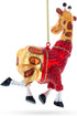 Statuesque Stylish Giraffe Blown Glass Christmas Ornament...