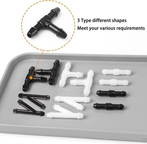 Windshield Washer Hose Kit - 4 Meter Universal Washer Fluid Hose with 12 Pcs Hose Connectors, Suitable for Most Windshield Washer Nozzle Installat...
