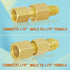 Boltigen 6pcs R134a Refrigerant Tank Adapters, R12 to R134a AC Fitting Connector, 1/2 to 1/4 Flare R134a Vacuum Pump Adapter Fittings with Valve C...
