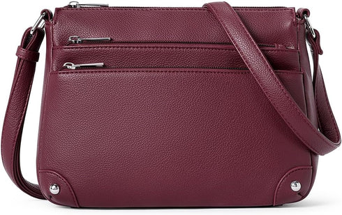 WESTBRONCO Crossbody Bags for Women, Medium Size Shoulder Handbags, Satchel Purse with Multi Zipper Pocket...
