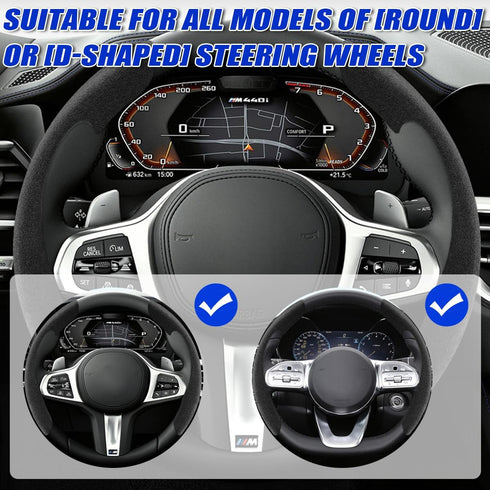Car Steering Wheel Cover, Segmented Steering Wheel Protector, Non-Slip and Safe Car Wheel Protector for Men Women, Car Interior Accessories Univer...