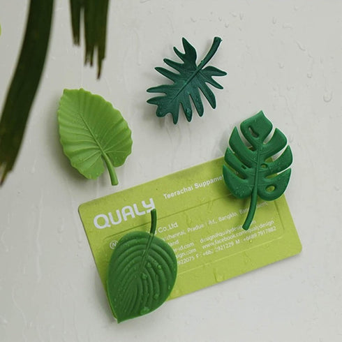 Plant Fridge Magnets,8 Pcs Mini Tropical Leaves Refrigerator Magnets Cute Magnets for Locker Fridge Home Office Decor, 3D Monstera Plant Refrigera...