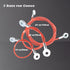 10 pcs 10 inch (25cm) 3mm Thickness Galvanized Steel Wire Cable Eyelets Ended Short Rope Lanyard Safety Tether Chain Lock with Vinyl Coated Cover ...