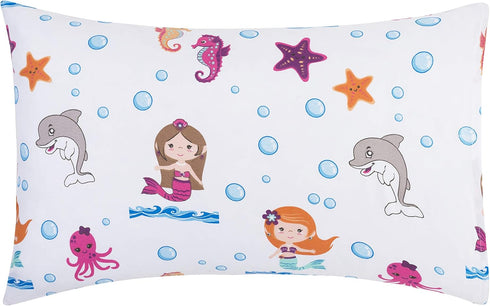 Everyday Kids 2-Pack Toddler Travel Pillowcases -100% Soft Microfiber, Breathable and Hypoallergenic - 14" by 20" Kids Pillowcases fits Pillows 14...