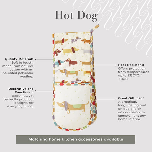 Ulster Weavers Double Oven Glove - Heat Resistant, 100% Cotton & Polyester, Machine Washable - Perfect for Cooking, Baking and Serving, Animal The...