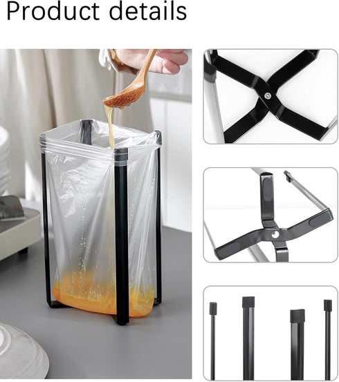 Kitchen Stand Holder, Plastic Bag Drying Rack, Multifunctional Countertop Cups Bottles Drying Rack for Plastic Bags, Bottles and Cups, Shelf Trash...