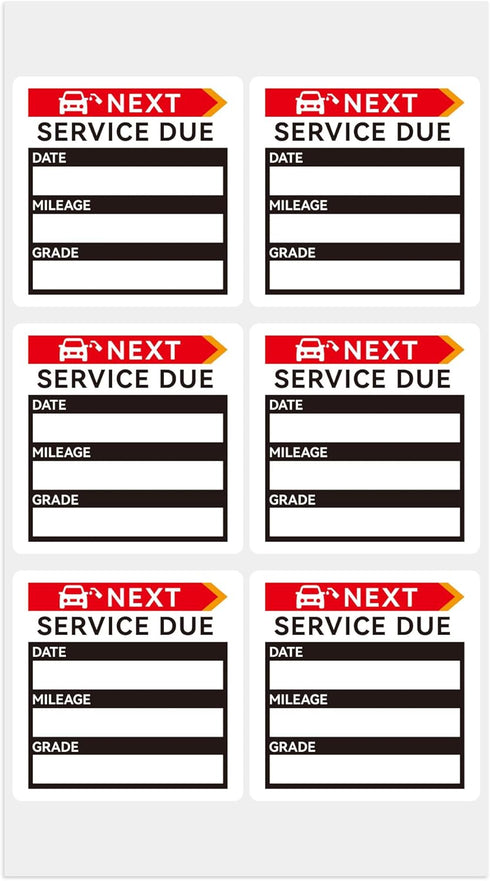 Oil Change Stickers,300pcs 2x2 Inches Oil Change Reminder Sticker for Windshield with No Residue, Clear Next Service Due Labels for Car Auto Vehic...