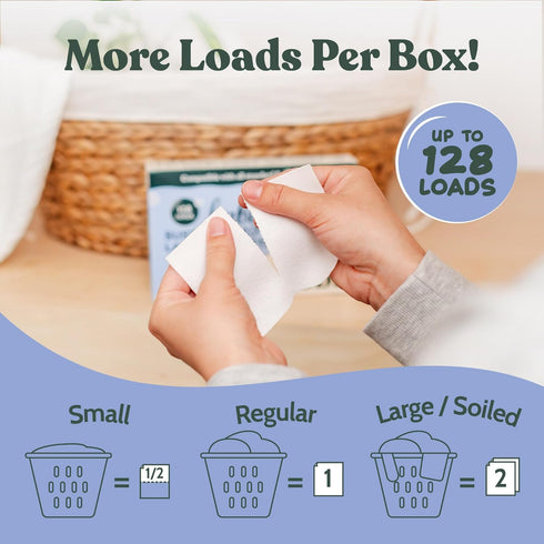 Roobi Unscented Baby Laundry Detergent Sheets. Specially Formulated for Sensitive Skin. Sustainable Laundry Sheets for Newborns, Infants, Toddlers...