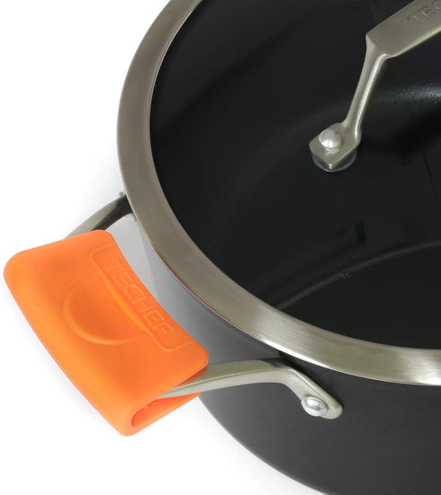 TECHEF - Silicone Pot Holders/Pinch Grips/Oven Mitts/ (Orange, Set of 2)/ Made in Korea...