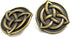 Bezelry 10 Pieces Celtic Trinity Knot Metal Shank Buttons. 22mm (7/8 inch)(Antique Brass)...