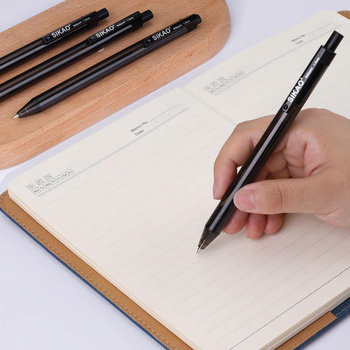 Black Pens Bulk, Ball Point Pens Black Smooth Writing Pens No Smear, Black Pens Ballpoint Pens Black Ink Pens Medium Point, Retractable Click Pens...