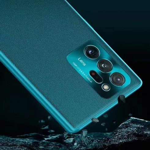 Case for Samsung Galaxy Note 20 Ultra Cases with Leather Quality and Full Metal Lens Back Design Back Slim Covers,Green...