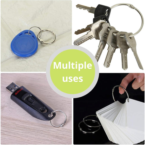 Mr. Pen- Binder Rings, Loose Leaf Binder Ring, 36pc, Assorted Sizes, Book Binder Rings, Ring Binder Clips, Metal Rings for Index Cards, Rings for ...