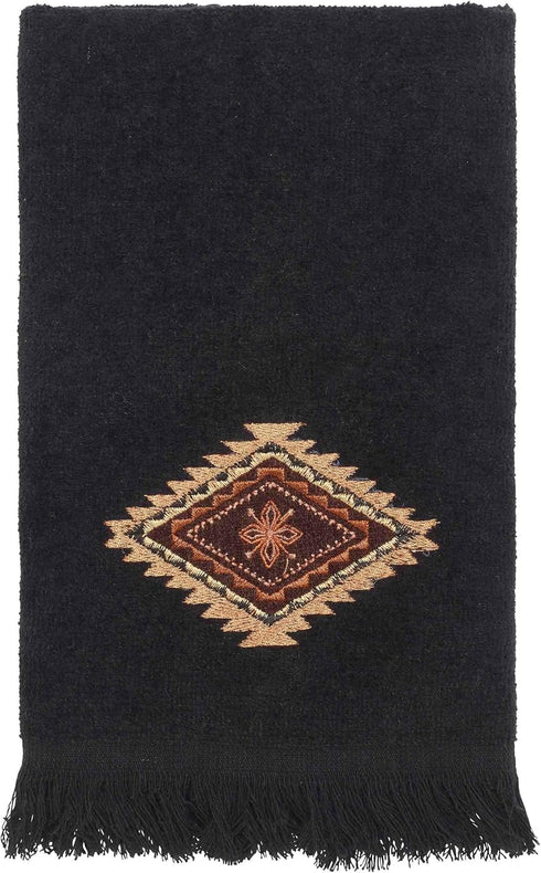 Avanti Linens Mojave Fingertip Towel, Black 18.00" x 11.00"...