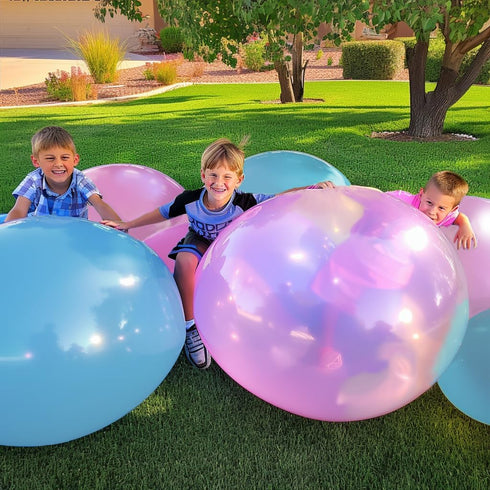 2PCS Giant Bubble Balls Reusable Water Balloons for Toddler Outdoor Toys Inflatable Beach Ball for Kids Yard Games Summer Water Toys...