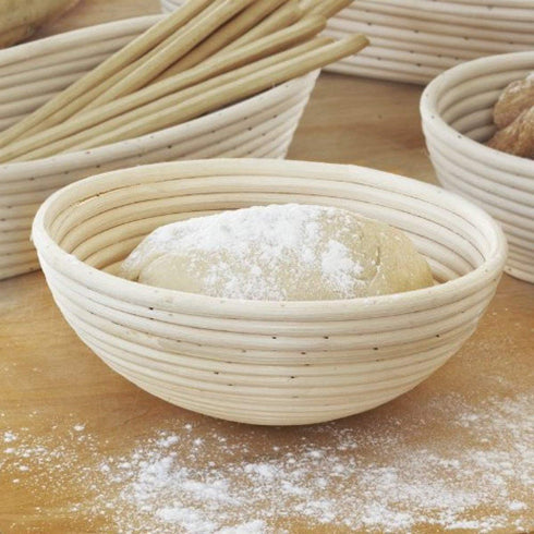 10 Inch Proofing Basket,WERTIOO Bread Proofing Basket + Bread Lame +Dough Scraper+ Linen Liner Cloth for Professional & Home Bakers...