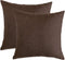 RainRoad Linen Decorative Throw Pillow Covers Cushion Cover Pillow Case for Sofa Couch Bed Chair, Soft Square Dark Brown Throw Pillows 18x18 Inch,...