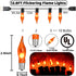 Fall Halloween Decorations Indoor Outdoor - Flickering Flame String Lights Orange Halloween Lights, 12.8Ft C7 Retro Twinkle Flame String Lights wi...
