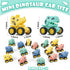 16Pcs Dinosaur Pull Back Cars Set for Kids Toddler, Bulk Mini Dinosaur Party Favors, Pinata Fillers, Goodie Bag Stuffers, Classroom Prizes,Dinosau...