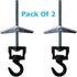 Swivel Hook Hangers, Multi-functional for Hanging, Screws and Anchors Included, 2 Sets Per Pack,Black...