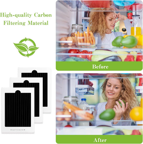 SEISSO Refrigerator Air Filter Replacement 3 Pack Carbon Activated Air Filter Compatible with Frigidaire PAULTRA Pure Air Ultra, EAFCBF, SCPUREAIR...