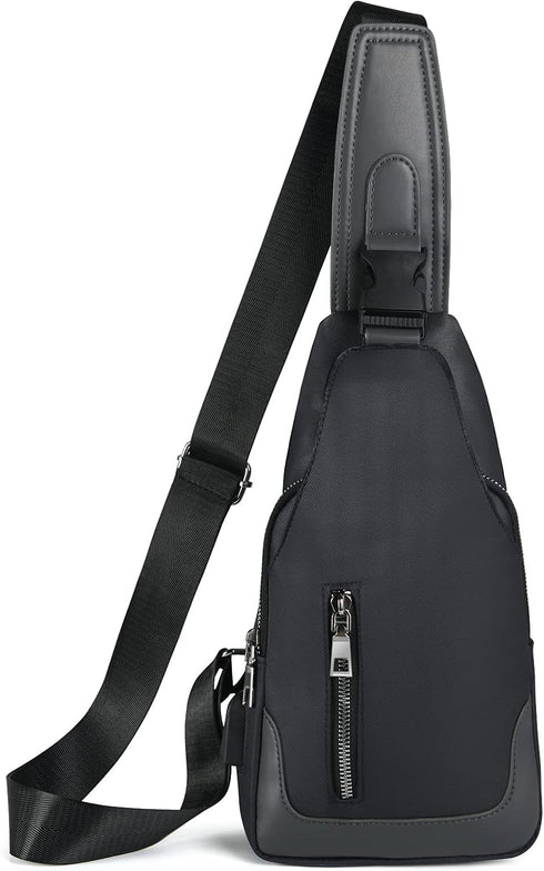 Sling Backpack with USB Charging Port, Chest Bag Crossbody Daypack Shoulder Bag for Men, Hiking, Cycling, Travel...