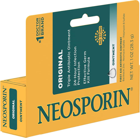 Neosporin Original First Aid Antibiotic Ointment with Bacitracin Zinc for Infection Protection, Wound Care Treatment & Scar Appearance Minimizer f...