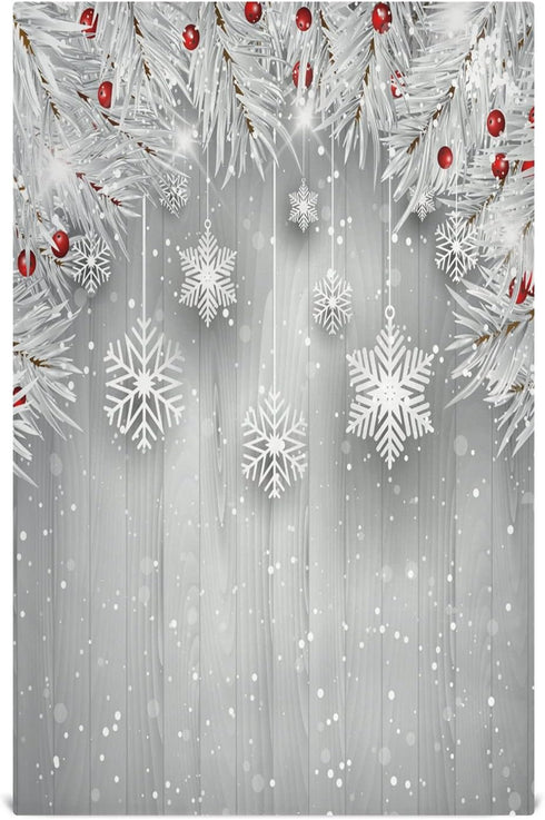 ALAZA Silver Christmas Tree Snowflake Decorative Kitchen Dish Towels 1 Piece,Soft and Absorbent Kitchen Hand Towels Home Cleaning Towels Dishcloth...