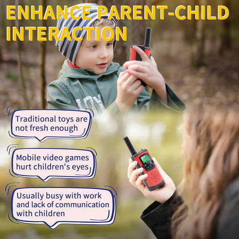 Walkie Talkies for Kids, Toys for 3 to 14 Year Old Children's 2 Way Radio 3 Miles Range for Outside Adventure Game Camping Hiking (Red)...