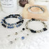 180pcs Stone Beads Jewelry Making Kit, Natural Gemstone Healing Round & Chip Beads with Tibetan Silver Spacer Beads for Bracelet kit...