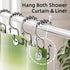 Amazer Shower Curtain Rings, Rust-Resistant Metal Double Shower Hooks for Curtain Rolling Shower Curtain Hooks Rings Shower Rings for Bathroom Sho...