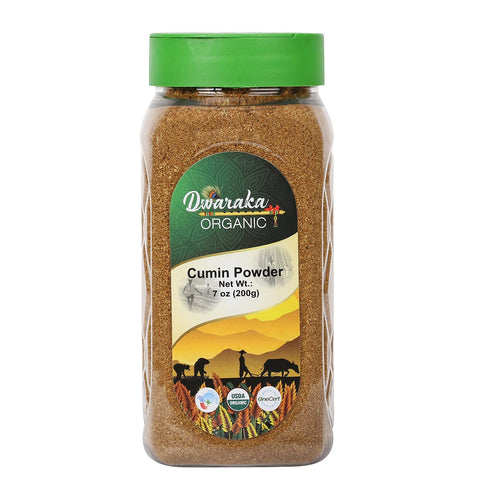 Dwaraka Organic - Cumin Powder, 7oz, Healthy, Organic, Non GMO, All Natural...