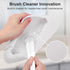 Travel Makeup Brush Holder,Silicon Portable Cosmetic Face Brushes Holder with Built-in Brush Cleaner,Upgrade Travel Essentials Makeup Brush Case,M...